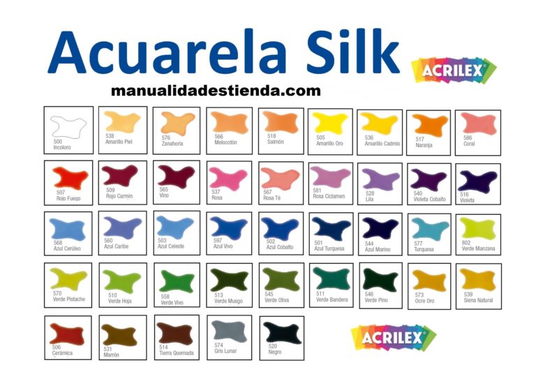 Fashion Colors silk Acrilex  Acuarela Silk para Seda y Algodón