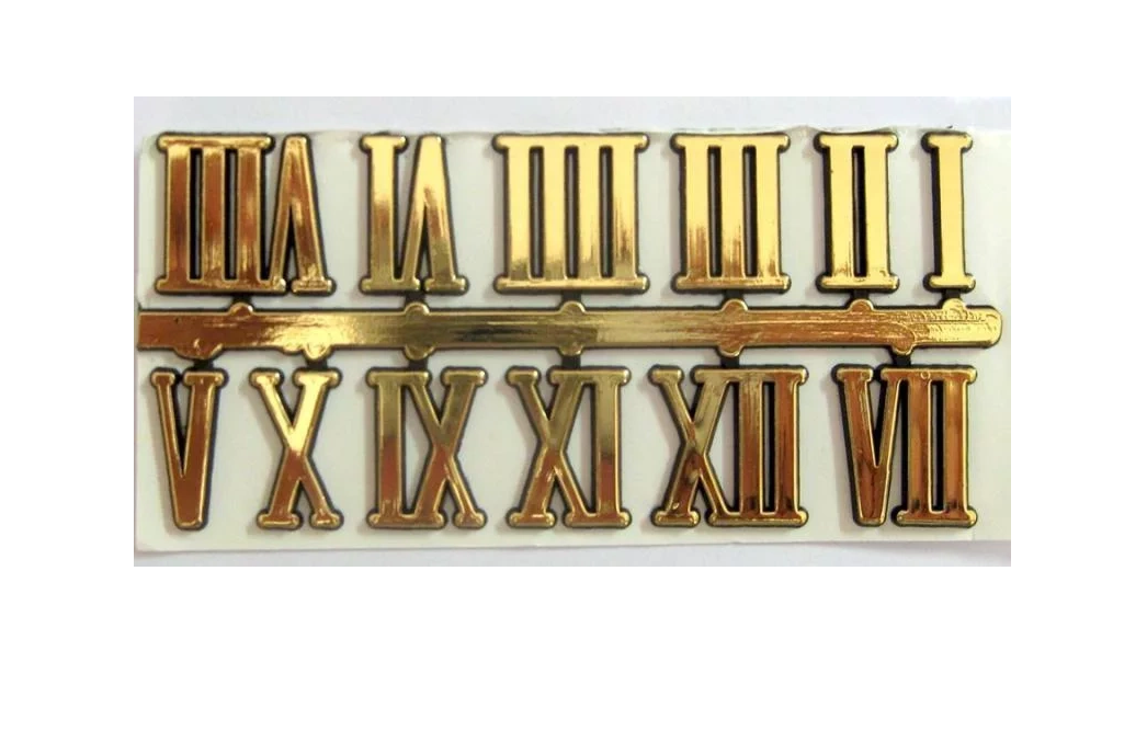 Numeros romanos adhesivos dorados