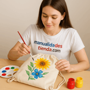 mochilas y bolsas algodón para pintar